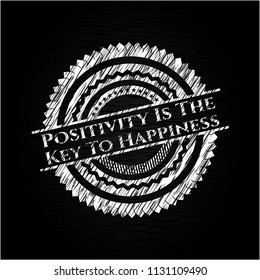 Positivity Is The Key To Happiness written on a chalkboard