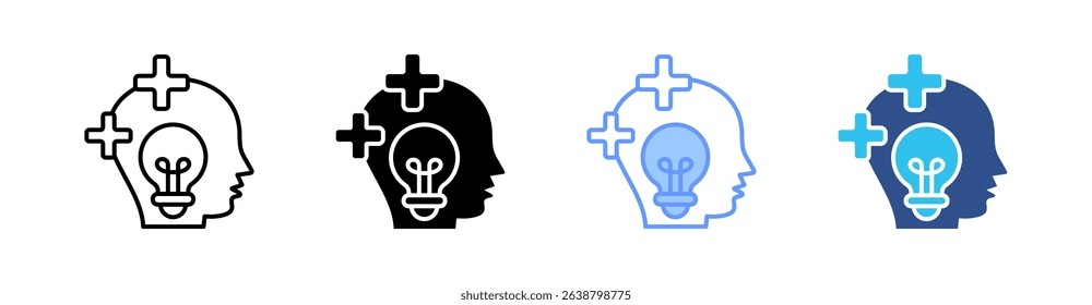 Positivity Multi Style Icon Set Vector