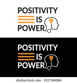 Positivity is power. positivity typography design for t-shirt, mug, bag, sticker print. print-ready t-shirt design for men and women. 