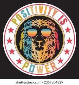 positivity is power.with patches for t-shirts and other uses