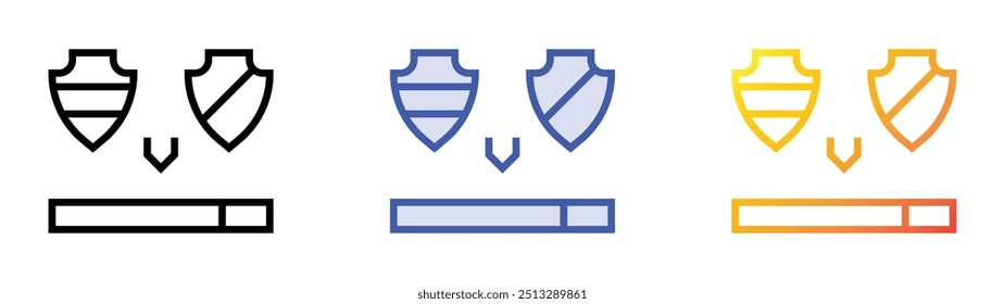 possesion icon. Linear, Blue Fill and Gradient Style Design Isolated On White Background