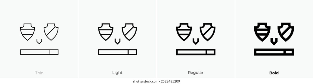 possesion icon. Thin, Light Regular And Bold style design isolated on white background