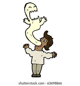 caricatura de hombre poseído