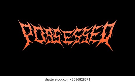 Possessed typography with sharp, jagged edges, perfect for metal band logos, posters, and merch