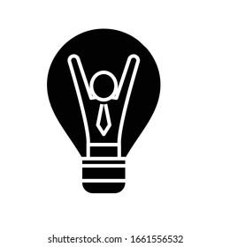 Posibilidades de icono negro, ilustración conceptual, símbolo plano vectorial, signo de glifo.