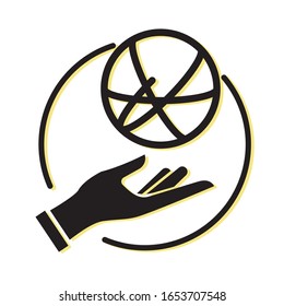 Possibilities in Human Hand - Icon as EPS 10 File