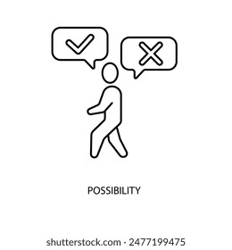 possibility concept line icon. Simple element illustration. possibility concept outline symbol design.