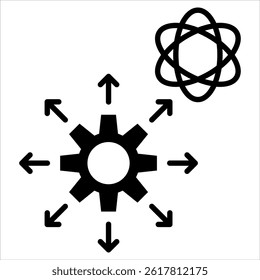 possibility glyph icon vector illustration