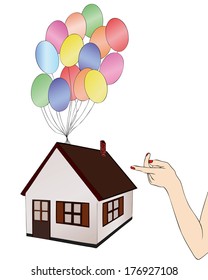 The possibility of having a home - graphical representation of the desire to have a home