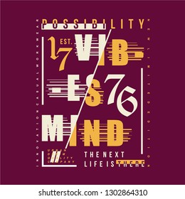 possibility text frame urban t shirt design typography graphic vector and ready print