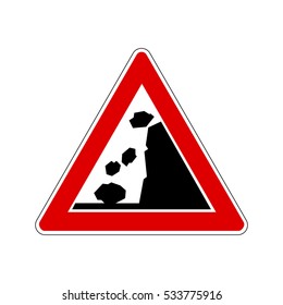 Possible falling or fallen rocks
