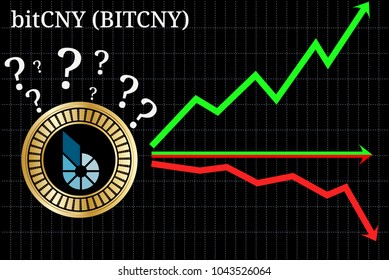 Possible graphs of forecast Bitcny (BITCHY) cryptocurrency - up, down or horizontally. Bitcny (BITCHY) chart.