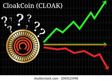 Possible graphs of forecast CloakCoin (CLOAK) cryptocurrency - up, down or horizontally. CloakCoin (CLOAK) chart.