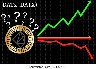 Possible graphs of forecast DATx (DATX) cryptocurrency - up, down or horizontally. DATx (DATX) chart.