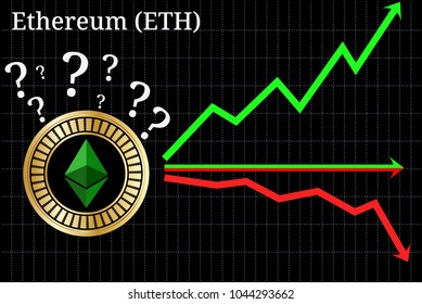 Possible graphs of forecast Ethereum (ETH) - up, down or horizontally. Ethereum (ETH) chart.