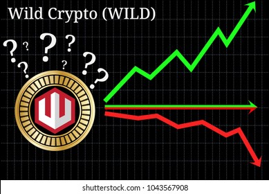 Possible graphs of forecast Wild Crypto (WILD) cryptocurrency - up, down or horizontally. Wild Crypto (WILD) chart.