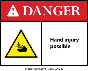 
Possible hand injury, sign .Vector illustration.EPS 10