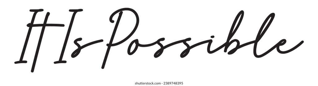 it is possible text on white background.