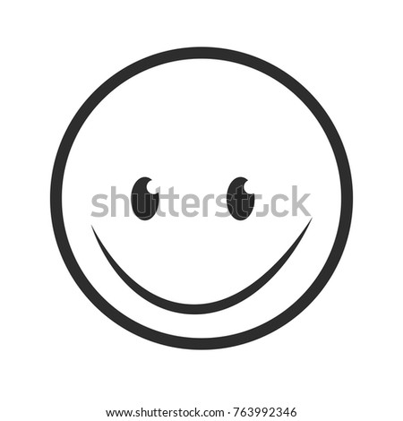 Possitive smiley with thick outline.