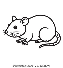 Possum coloring page vector illustration line art