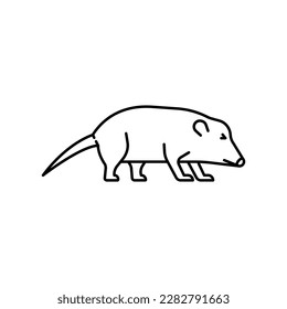 Possum icon. High quality black vector illustration.