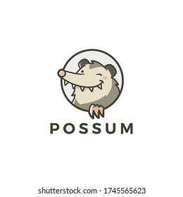 possum logo vector mascot character cartoon illustration