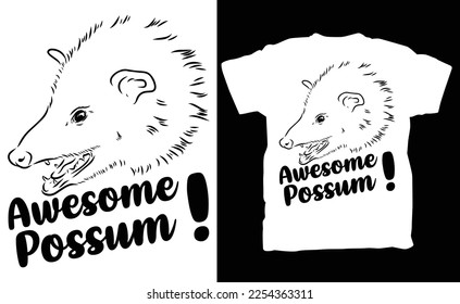 Possum T Shirt,  Funny Opossum Shirt, Awesome Possum Shirts, Funny Animal T Shirt, Cute Possum T-Shirt