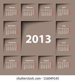 post it 2013 calendar