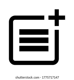 Post add icon vector isolated on white background.