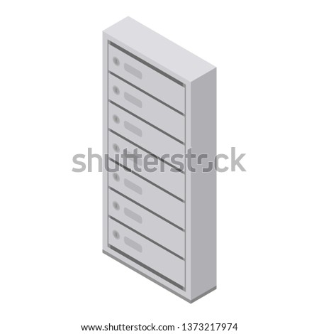Post apartment box icon. Isometric of post apartment box vector icon for web design isolated on white background