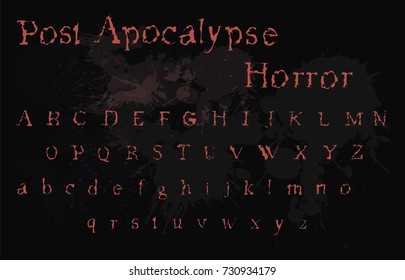 Post Apocalypse Font - Red Horror Font