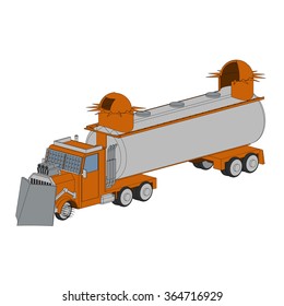 Post apocalypse truck. Vector Illustration.