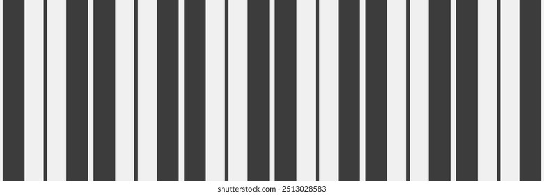 Postar tecido sem costura de fundo, linhas de padrão de faixa geométrica. Textura vetorial vertical japonesa têxtil em branco e cinza.