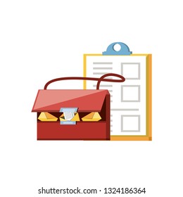post bag handle with clipboard