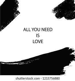 Post and Banners template with abstract brush strokes. Vector hand drawn