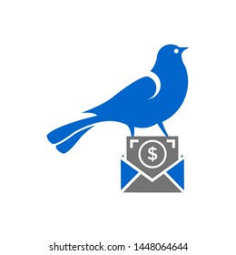 Post Bird, Mail pigeon, Vector illustration