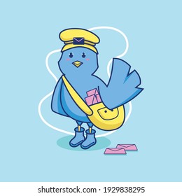 Post Bird mail vector illustration