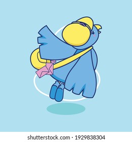 Post Bird mail vector illustration