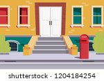 Post box in front of house