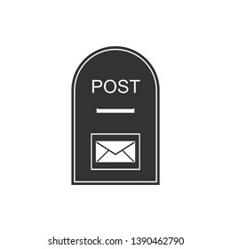 Post box icon isolated. Mail box sign. Flat design. Vector Illustration