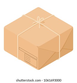 Post box icon. Isometric illustration of post box vector icon for web