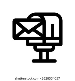 Postfachzeilensymbol Sauberes und minimalistisches Vektorsymbol für Websites, mobile Apps, Präsentationen und Logos. Voll skalierbar und anpassbar für jedes Projekt.