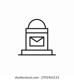 vetor de sinal de ícone de correio de caixa postal