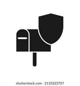 Cuadro de correo con signo de protección
