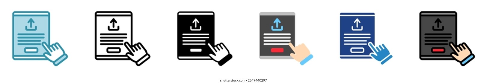 Post Button multi style, mini illustration icon set. outline, flat, glyph, line color. vector for UI, UX, app, web, digital or print. Related to journalist, broadcasting, news and media 