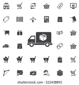 Post car icon. Universal Shop set of icons for web and mobile