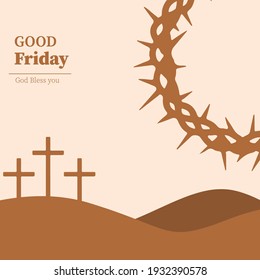 A post card, banner, wallpaper, template, background and many more for good friday vector design.