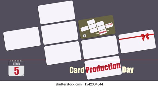 Post card for date Card Production Day. Holiday dates in october.