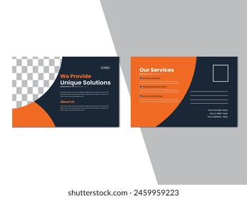 Post Card Design Template Layout