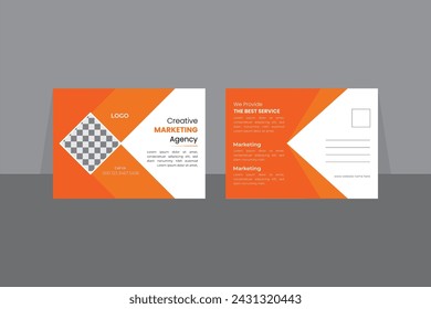 Post card design template new vactor 